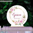 Wooden printed sign, Golden circle flowers personalized