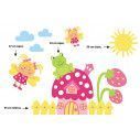 Kids wall stickers Strawberry House, fairies and frog
