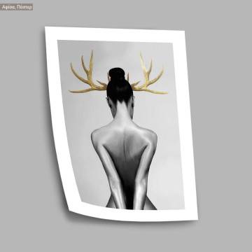 Horns and female form, poster 2