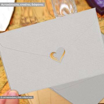 Sticker label Golden Heart 2