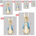 Rabbit drawingwooden figure printed
