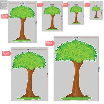 wooden decorative figure printed  tree 2