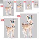 Wooden figure printed Deer boho