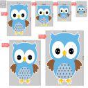 Owl boywooden figure printed