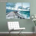 Canvas print lighthouse, love is the way,3 panels