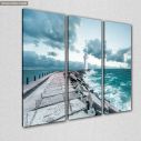 Canvas print lighthouse, love is the way,3 panels