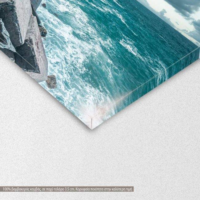 Canvas print lighthouse, love is the way,3 panels