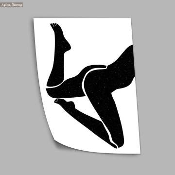 Lower body human form, κάδρο, μαύρη κορνίζα 2