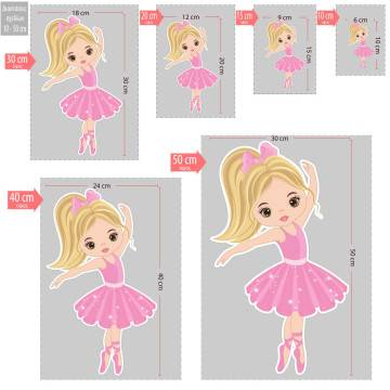 Wooden figure printed Ballerina 2