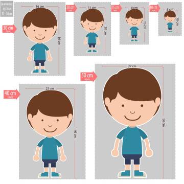 Wooden figure printed Boy 2