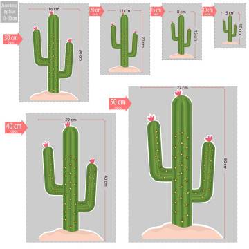 Wooden figure printed Cactus 2