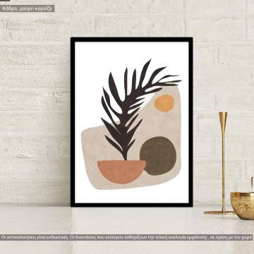 Boho abstract plant I, poster