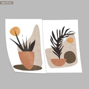 Boho abstract plant II poster 2