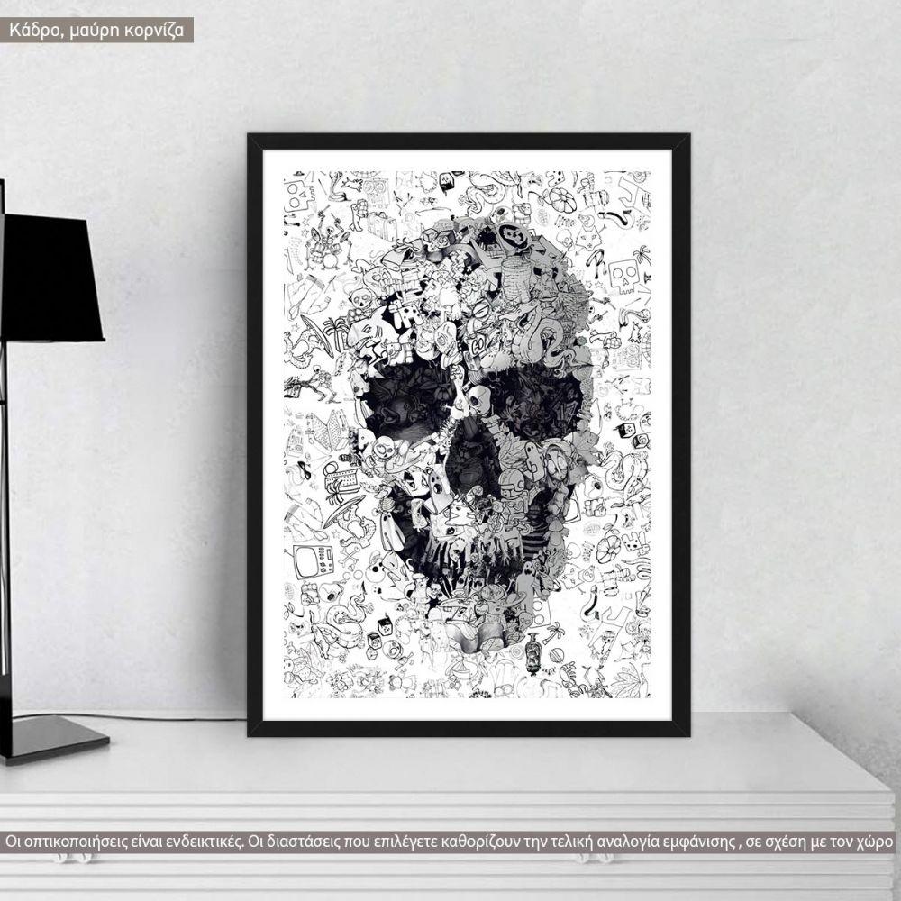 Doodle Skull Poster