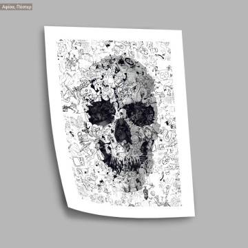 Doodle skull, poster 2