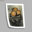 Oranges in a bowl, poster