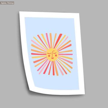 Pink sunshine, κάδρο, μαύρη κορνίζα  2