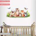Kids wall stickers Forest animals waving