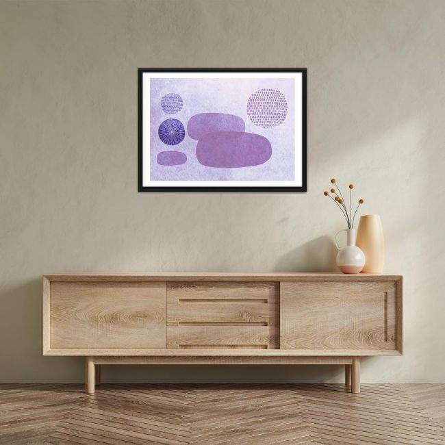 Purple in watercolor, poster