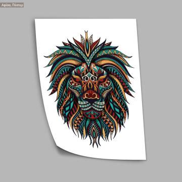 Tribal colorful lion,poster 2