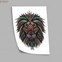 Tribal colorful lion,poster