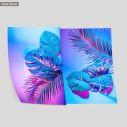 Fluorescent color leaves, poster