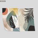 Palm leaf pale poster 2 frames