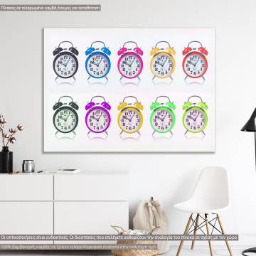Canvas print Pop art clocks