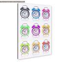 Πίνακας σε καμβά Pop art clocks, κάθετος, καμβάς τελαρωμένος, κοντινό