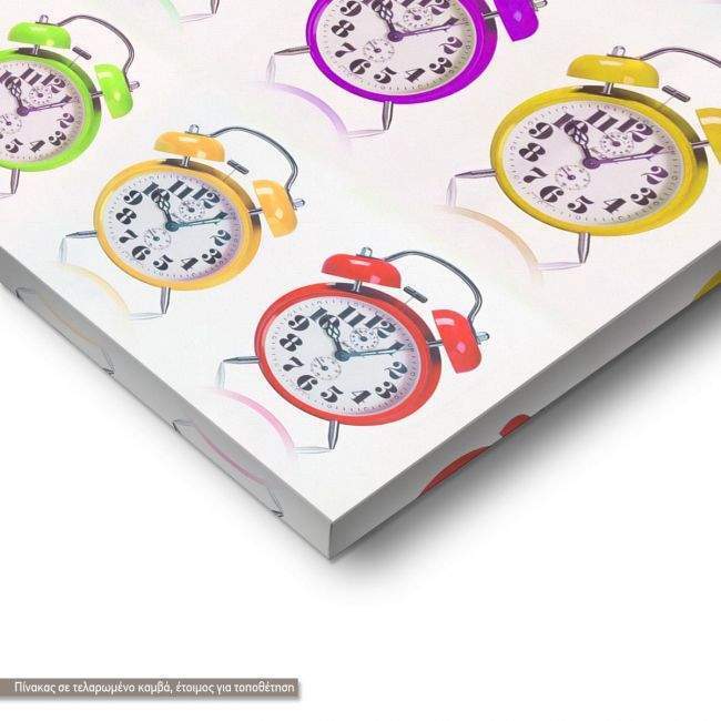 Πίνακας σε καμβά Pop art clocks, κάθετος, λεπτομέρεια