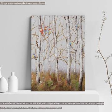 Canvas print, Birds and trees