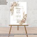 Canvas print Wedding Welcome Pampas grass