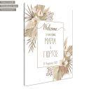 Canvas print Wedding Welcome Pampas grass