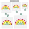 Παιδικό αυτοκόλλητο, παιχνιδιάρικο Ουράνιο τόξο IV
