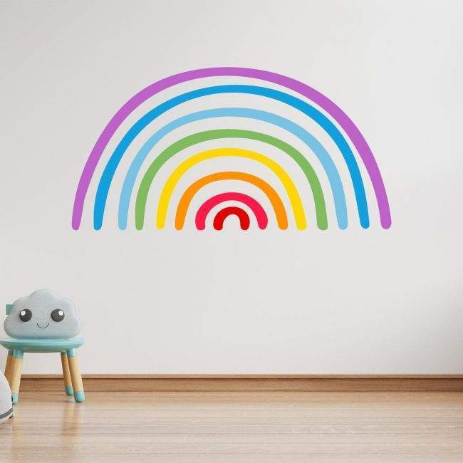 Kids wall stickers Playful rainbow V