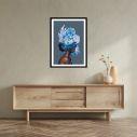 Canvas print Inner Beauty, cyan blossom