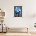Canvas print Inner Beauty, cyan blossom