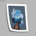 Canvas print Inner Beauty, cyan blossom