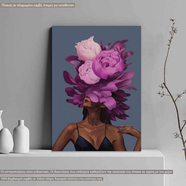 Πίνακας σε καμβά Inner Beauty, purple blossom