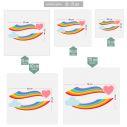 Kids wall stickers Playful rainbow VI