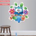 Kids wall stickers Owl sitting on brunch