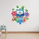 Kids wall stickers Owl sitting on brunch