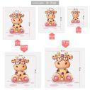 Kids wall stickers Giraffe with glasses
