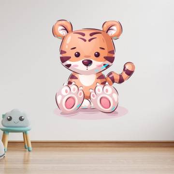 Kids wall stickers Sitting Tiger 2