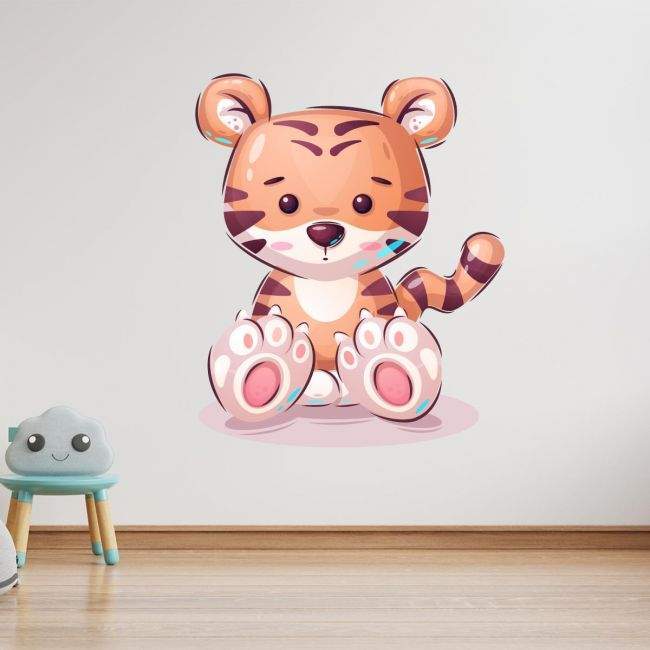 Kids wall stickers Sitting Tiger