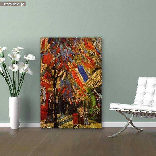 Πίνακας ζωγραφικής Celebration of July in Paris, Vincent van Gogh, αντίγραφο σε καμβά