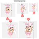 Kids wall stickers Ballerina little Bear
