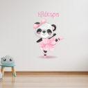 Kids wall stickers Ballerina little Panda Bear