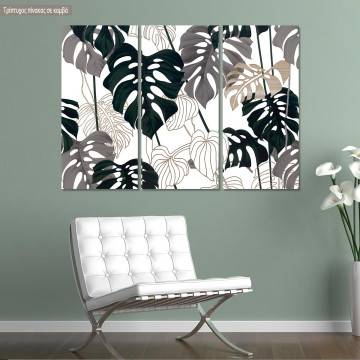 Canvas print Palm tree leaves,3 panels