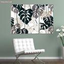 Canvas print Palm tree leaves,3 panels